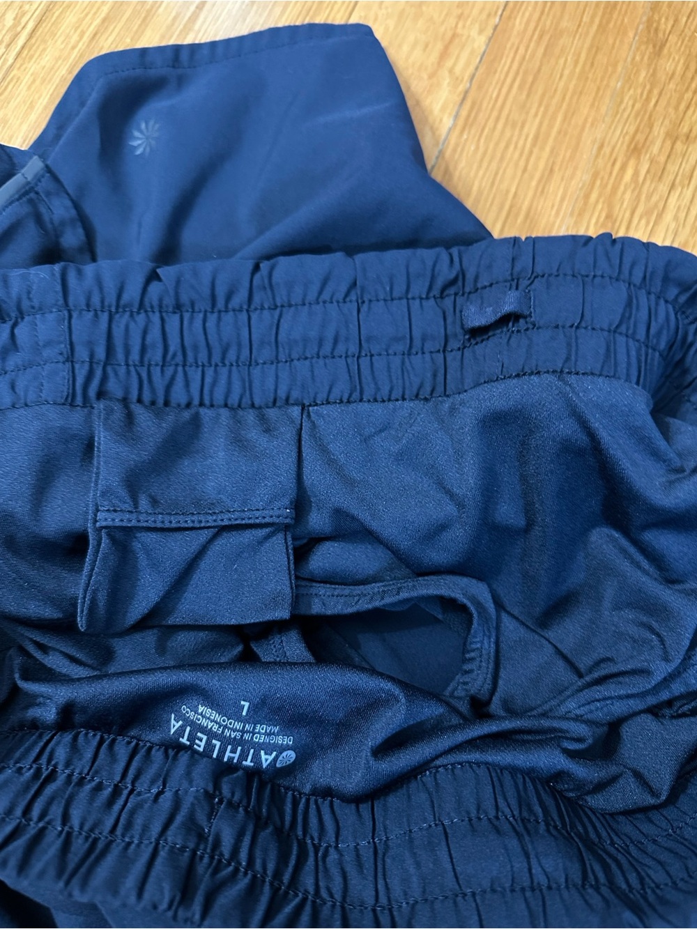 Athleta Navy Blue Large shorts - Picture 4 of 6